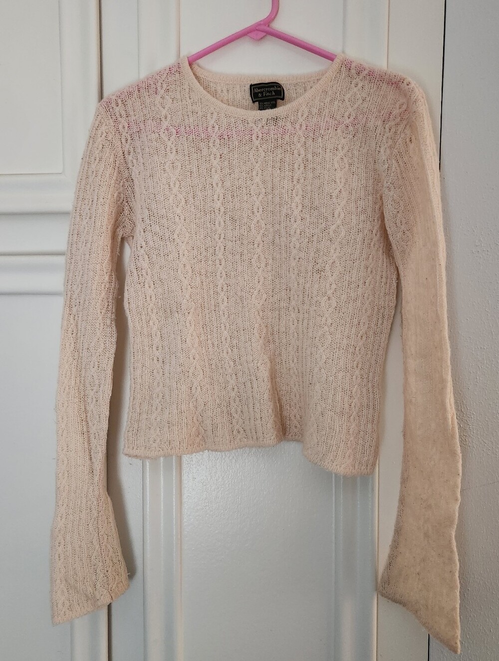 Y2k Abercrombie And Fitch Sweater Size Medium Cream Color